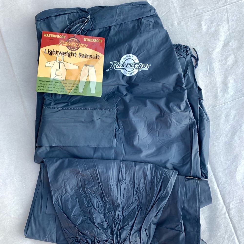 Motorcycle Club of America Vintage Lightweight Rain Suit Adult XL 2PC New